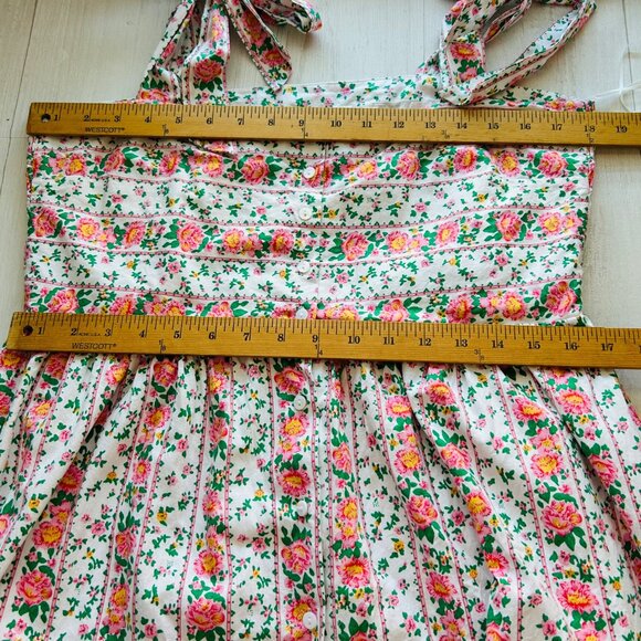 Tuckernuck by Hyacinth House Sz L Floral Lupine Bow Square Neck Midi Dress - Picture 11 of 16